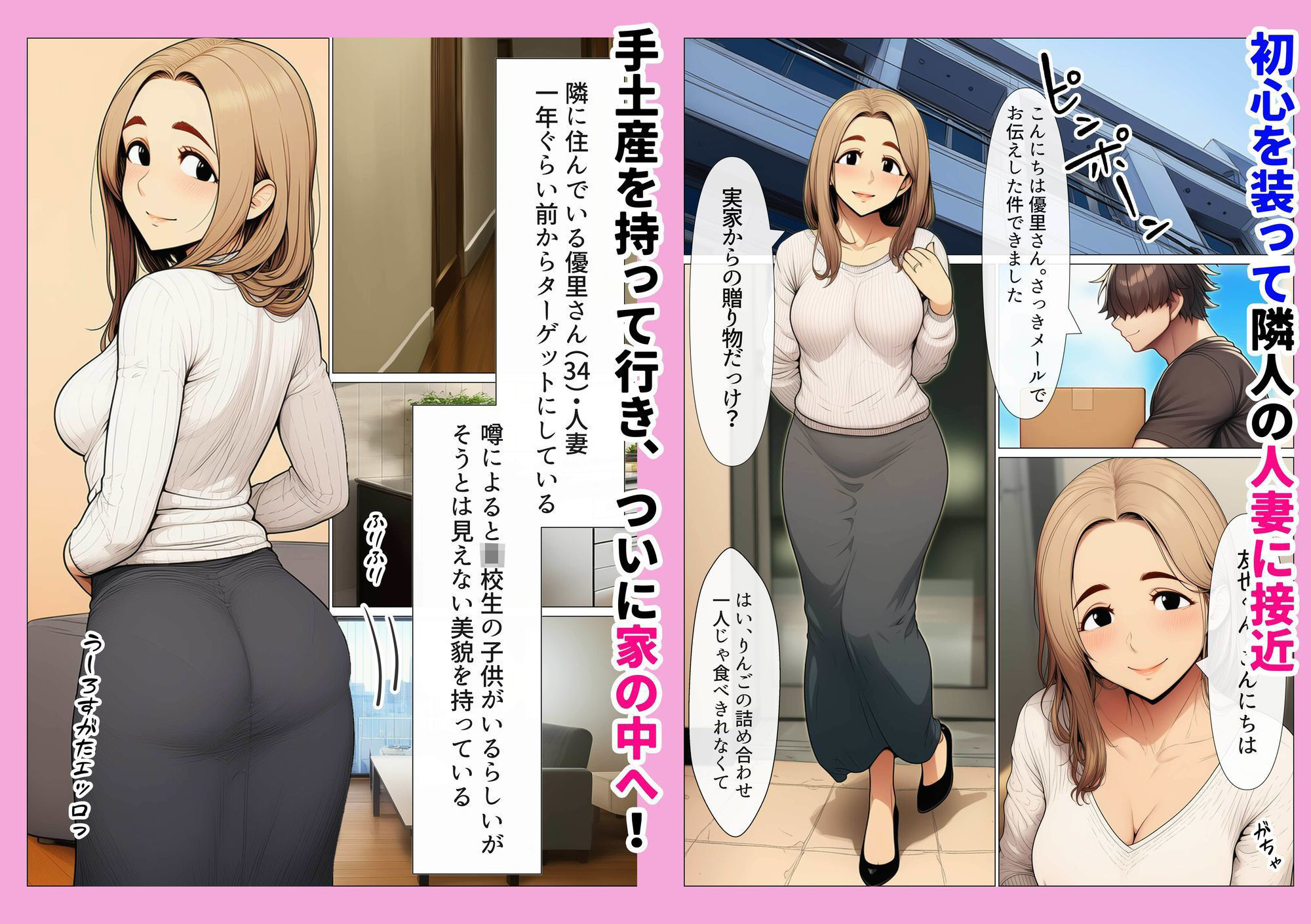 奥手のふりしてNTR成功！隣に住んでる美人主婦（34）は案外チョロかったw