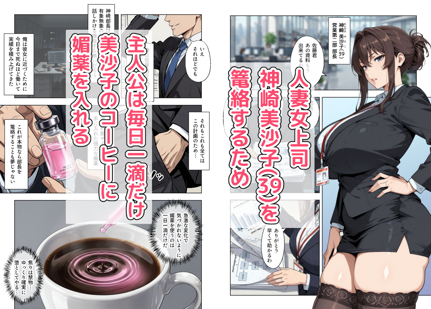 人妻女上司（39）に毎日一滴だけ媚薬を盛ってみた